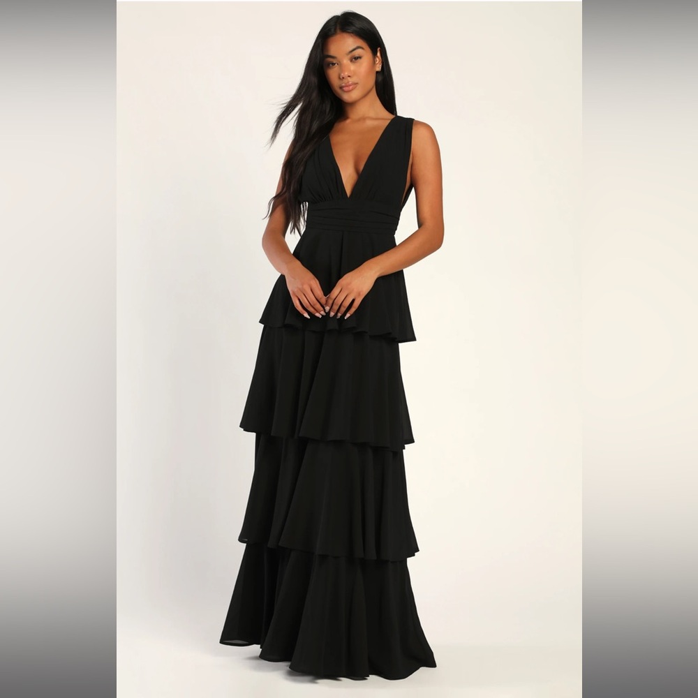 Lulu's Amazing Evening Black Maxi Dress
